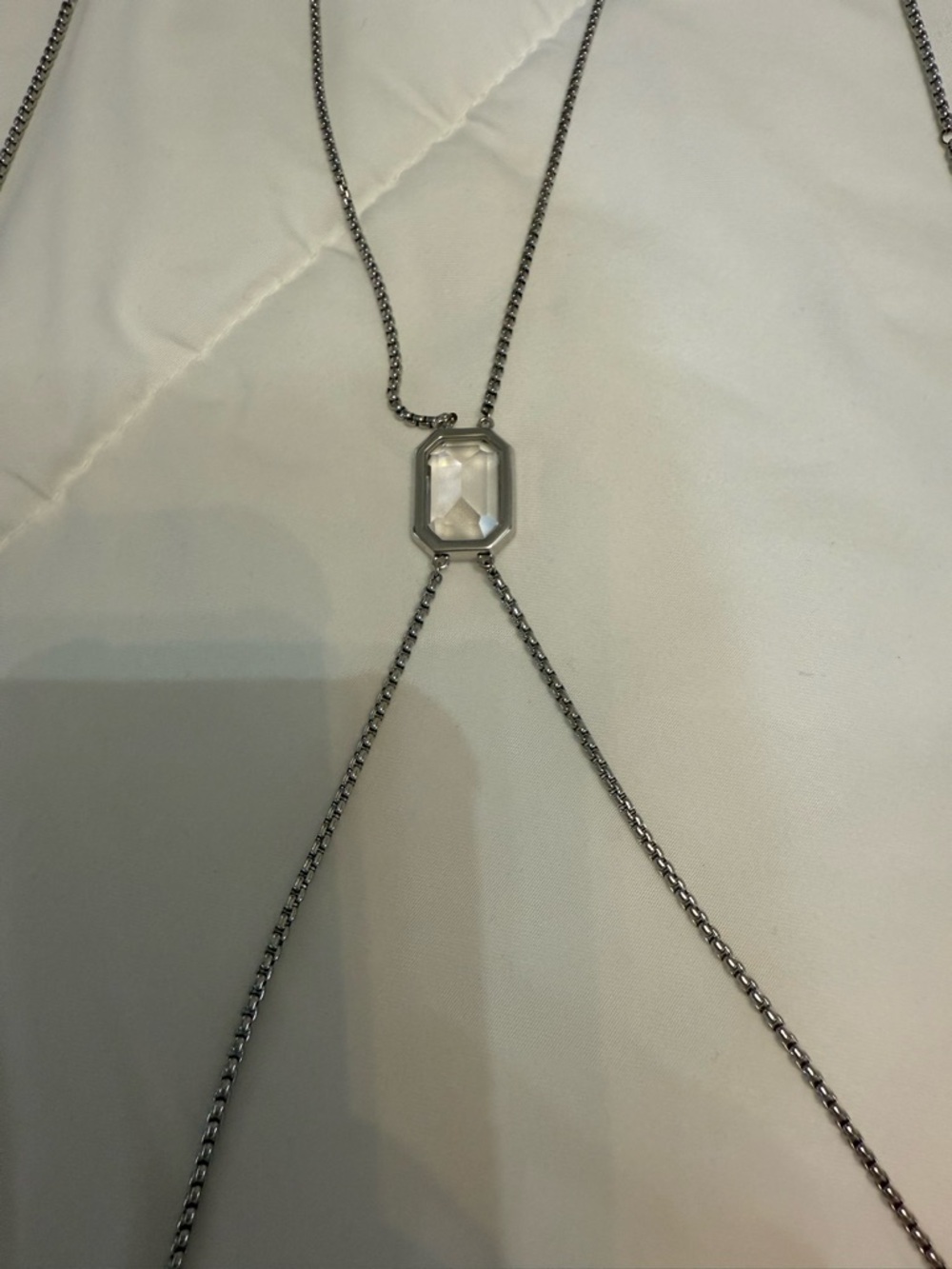 Swarovski Silver-Tone  Crystal Body Chain The epitome of opulence,
